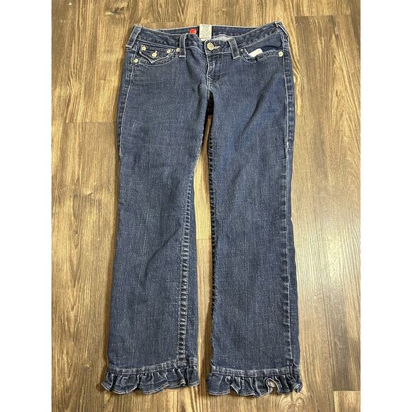 True Religion Womans Jeans Size 31 Straight 31x25 Custom Leg - Picture 1 of 14